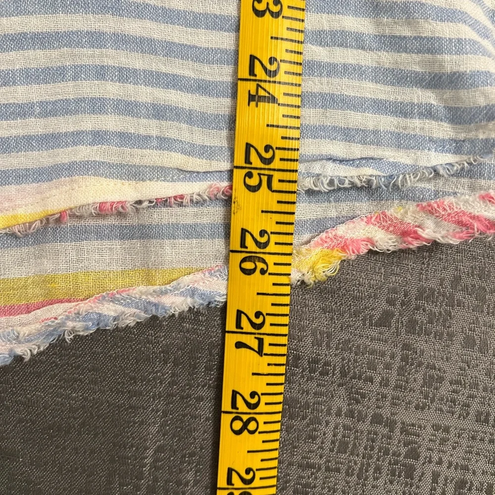 Tommy Bahama Sleeveless V-Neck Tank Striped Linen Blend size Medium - Picture 11 of 12